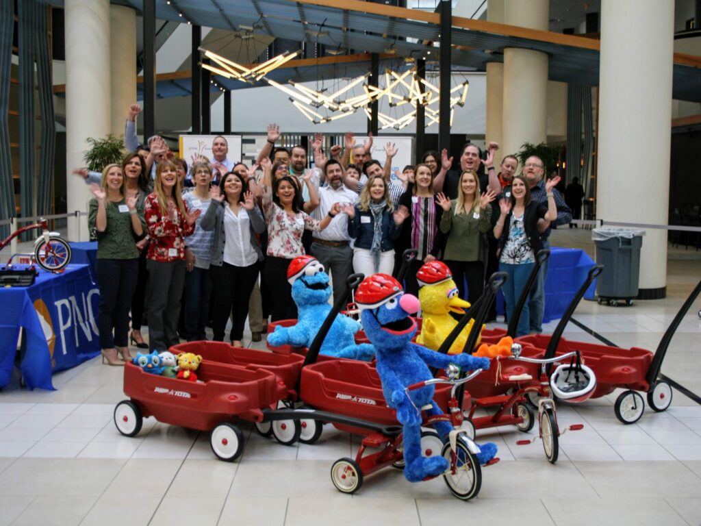 sesame street on bikes