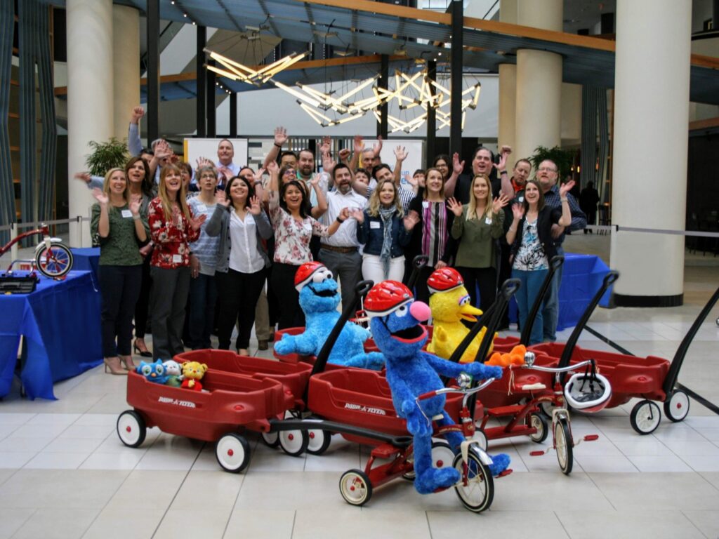 sesame street on bikes